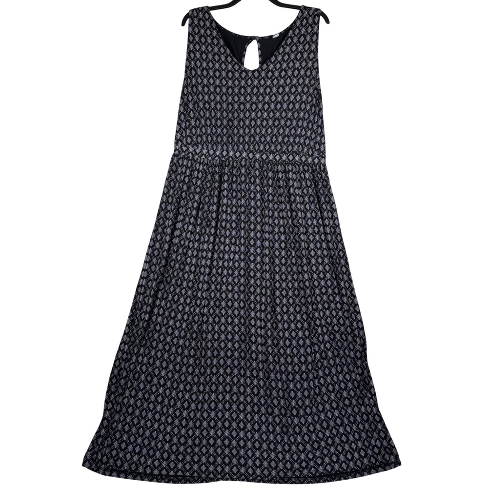 Old Navy Maxi Dress Sleeveless Diamond Print Women's 3X Boho‎ Casual Flowy Plus